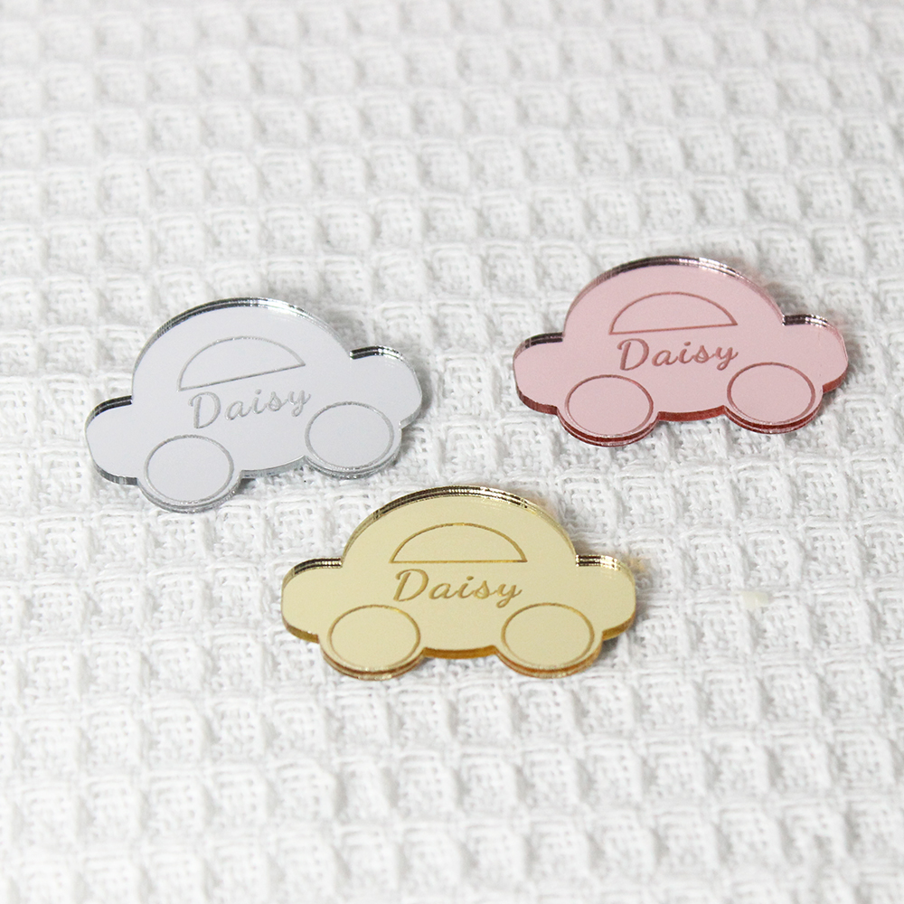 Personalized Name Box - 20/30/50Pcs Personalized Acrylic Baby Tags,Custom Car