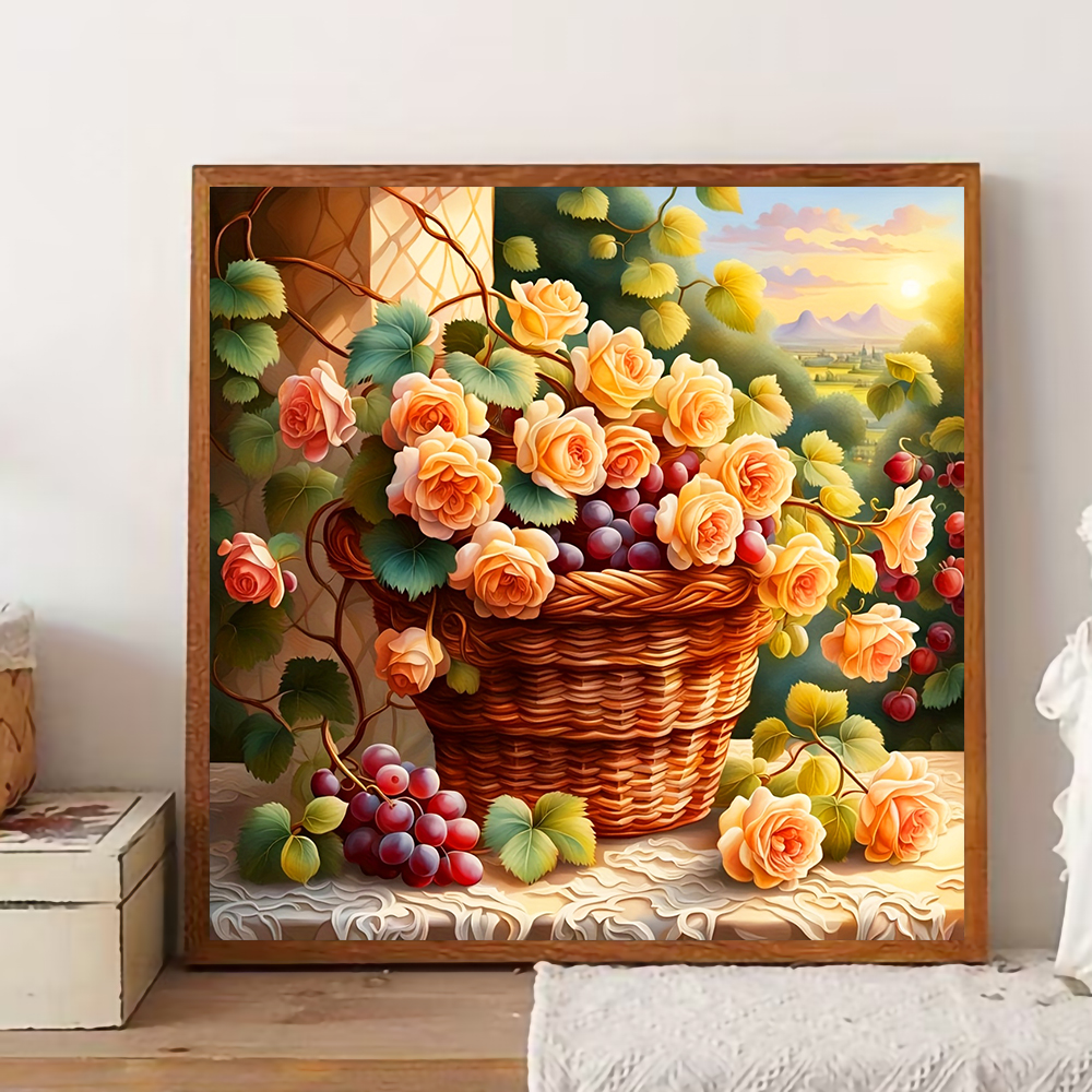 Flower Diamond Painting Kit Fu - Photo Mosaic Print 评论和价格