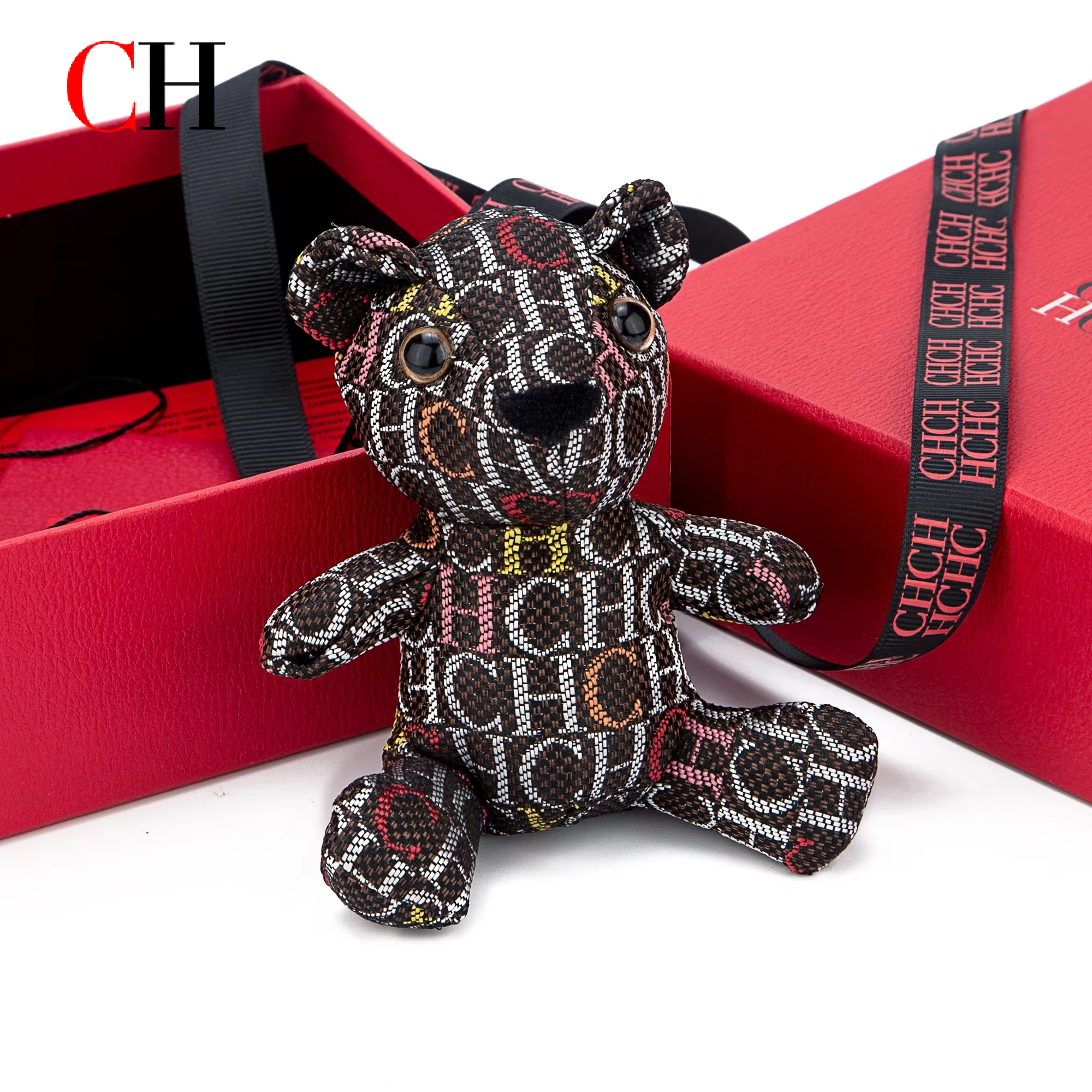 CH Bear Plush Keychain Monogra - Monogram Keychain Leather 评论和价格
