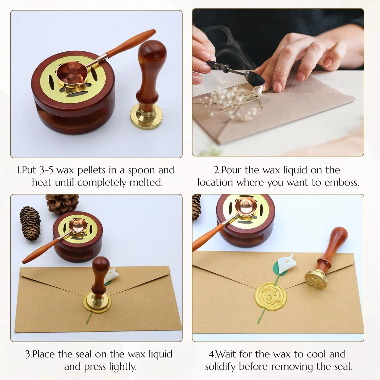 Wedding Custom Wax Seal Stamp  - Wax Seal Letter Kit 评论和价格