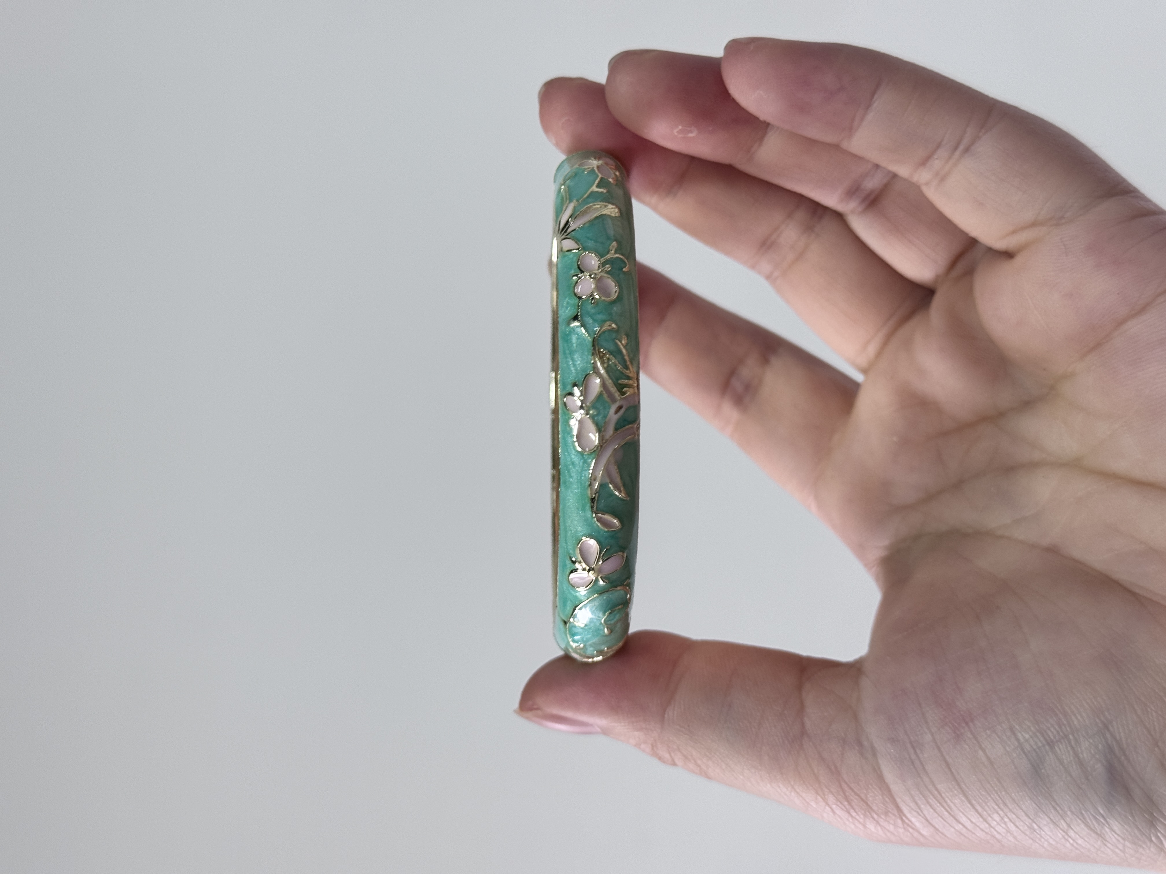 Open cuff bangle Enamel floral - Coordinates Bracelet 评论和价格