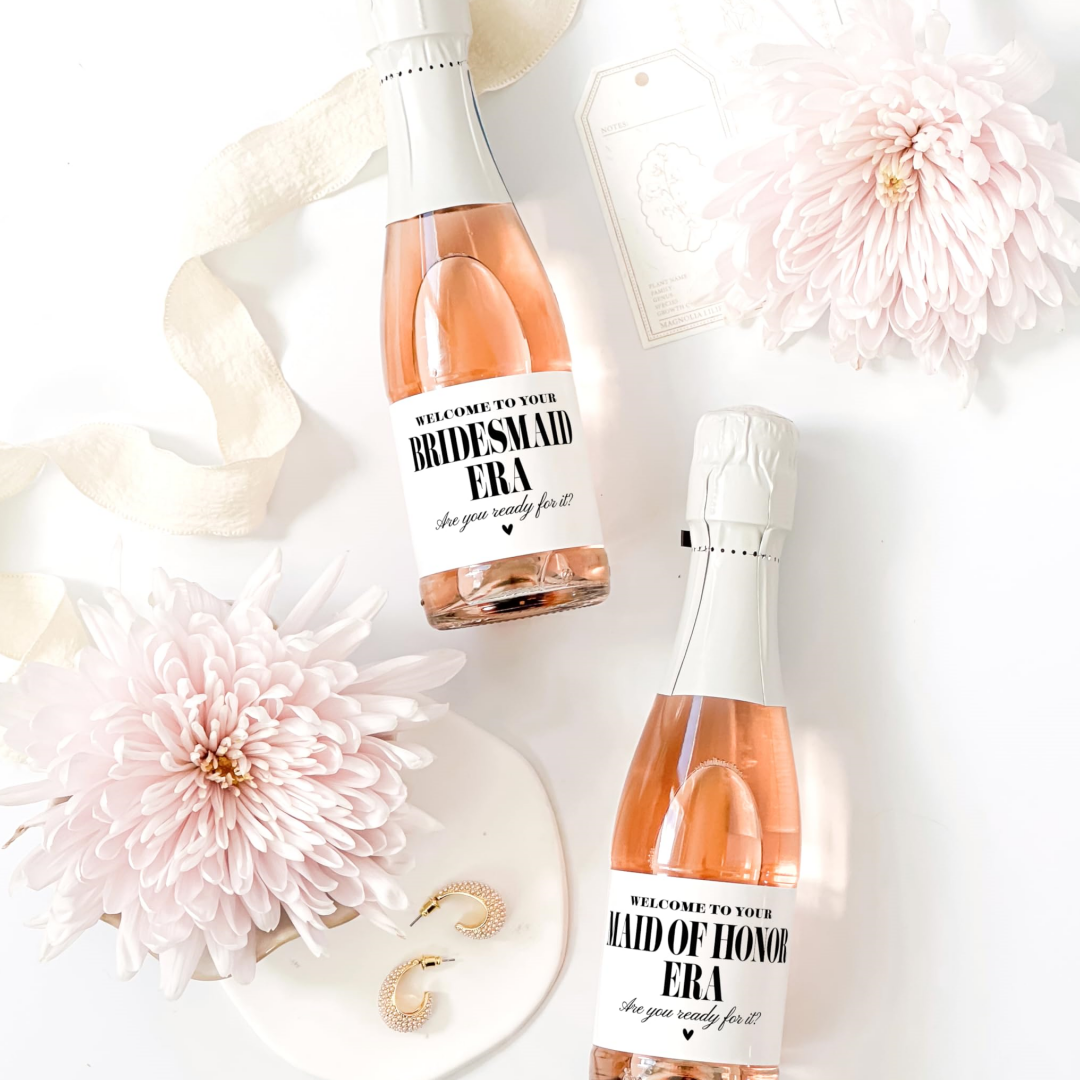 Bridesmaid Era Mini Champagne  - Personalised Candle Label 评论和价格