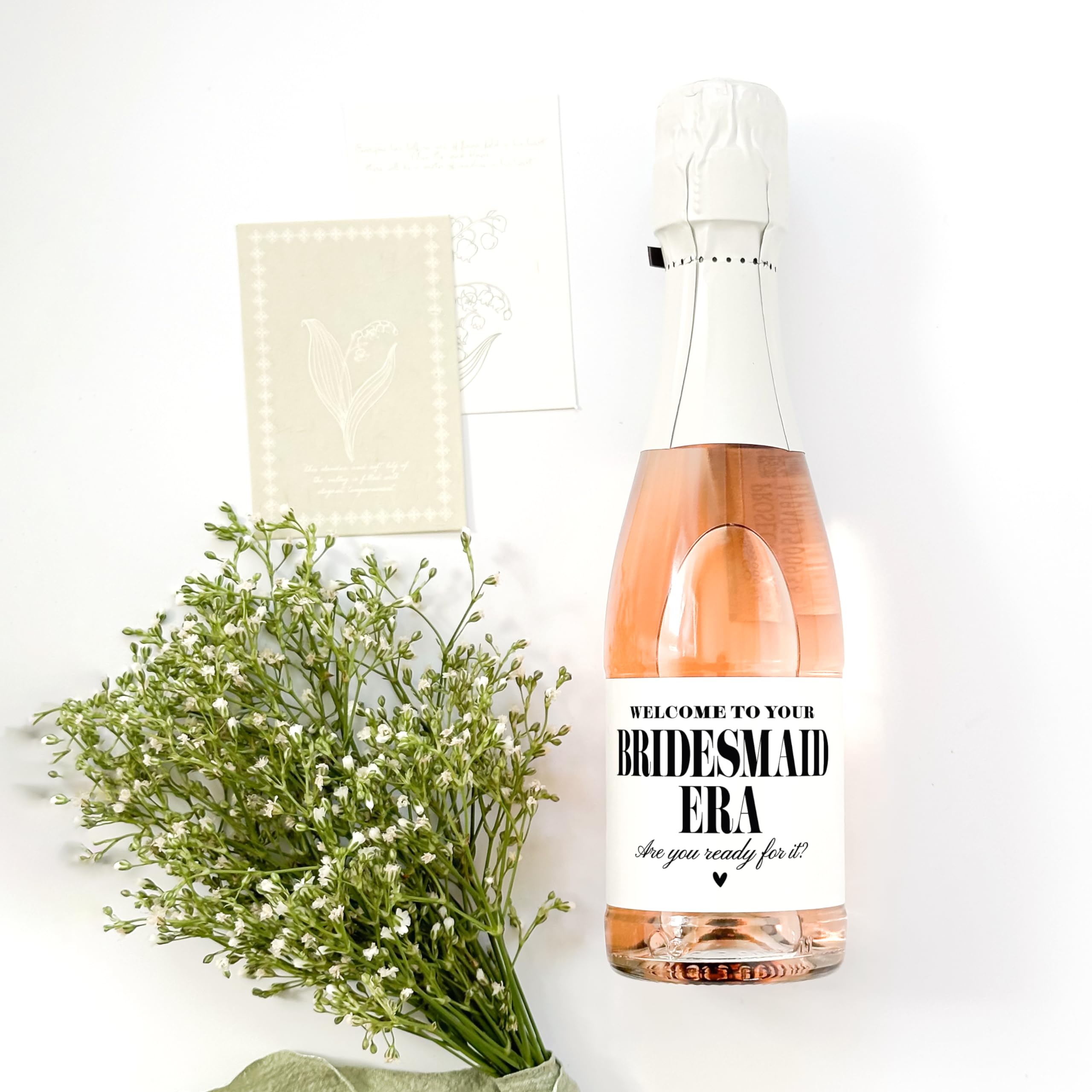Bridesmaid Era Mini Champagne  - Personalised Candle Label 评论和价格