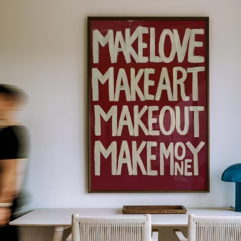 Modern,Retro Self Made Love Ki - Custom Map Poster 评论和价格