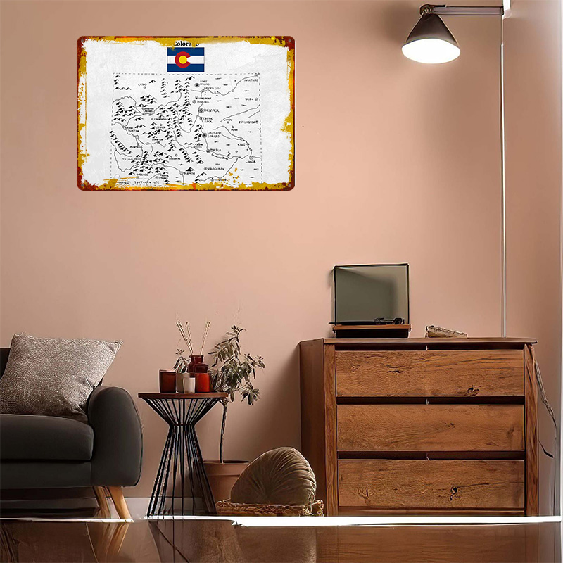 Hand Drawn Map of Colorado 3D  - Custom Map Poster 评论和价格