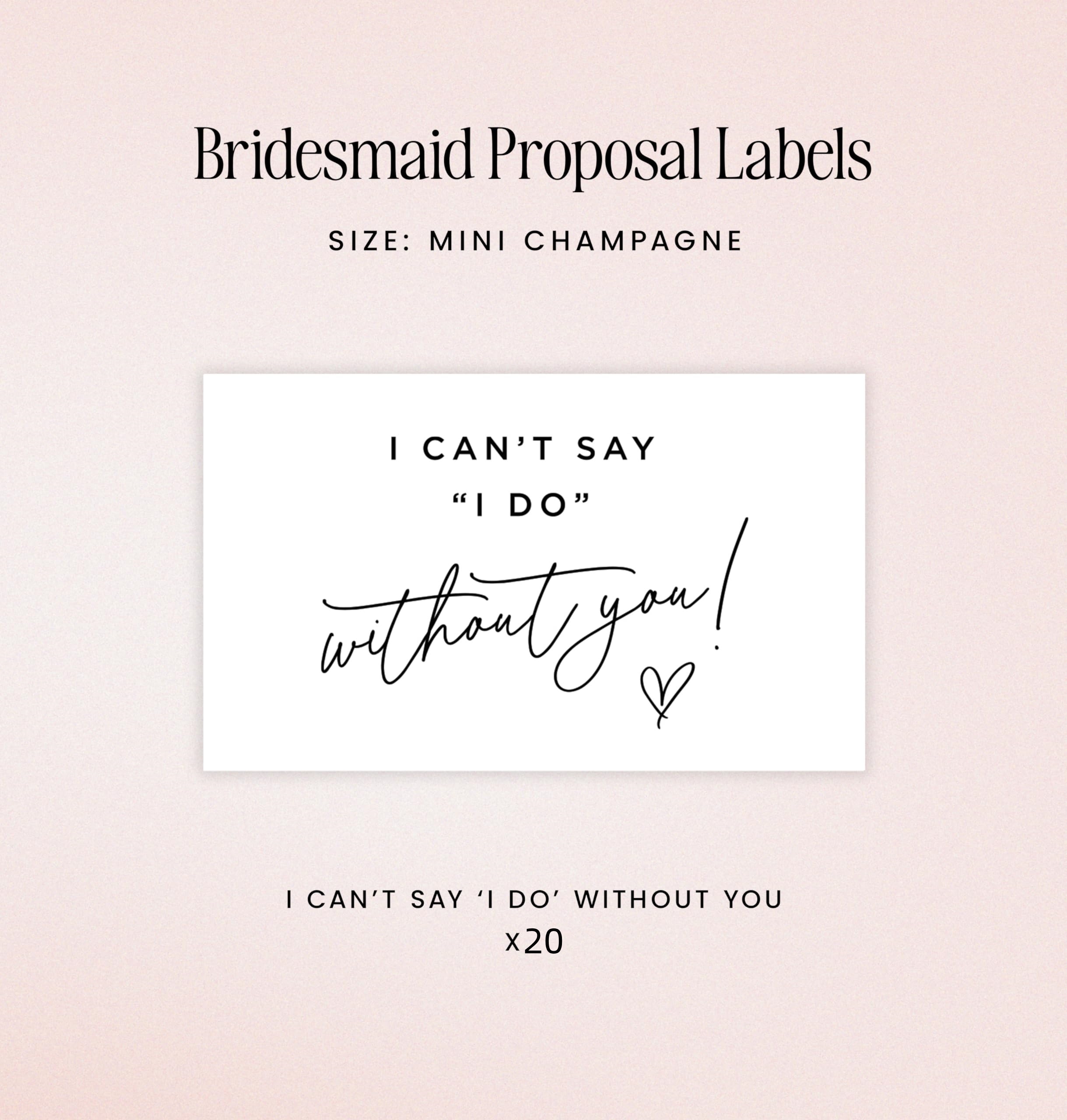 Bridesmaid Proposal Mini Champ - Personalised Candle Label 评论和价格