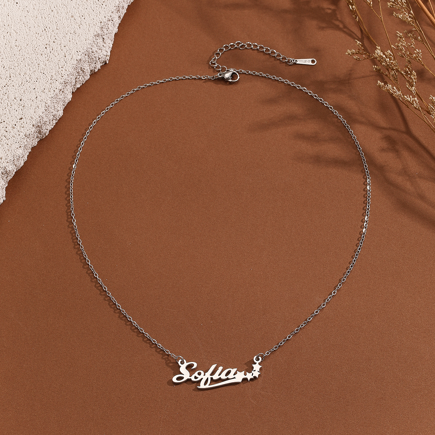 Stainless Steel Star Letter Pe - Name Necklace Custom 评论和价格