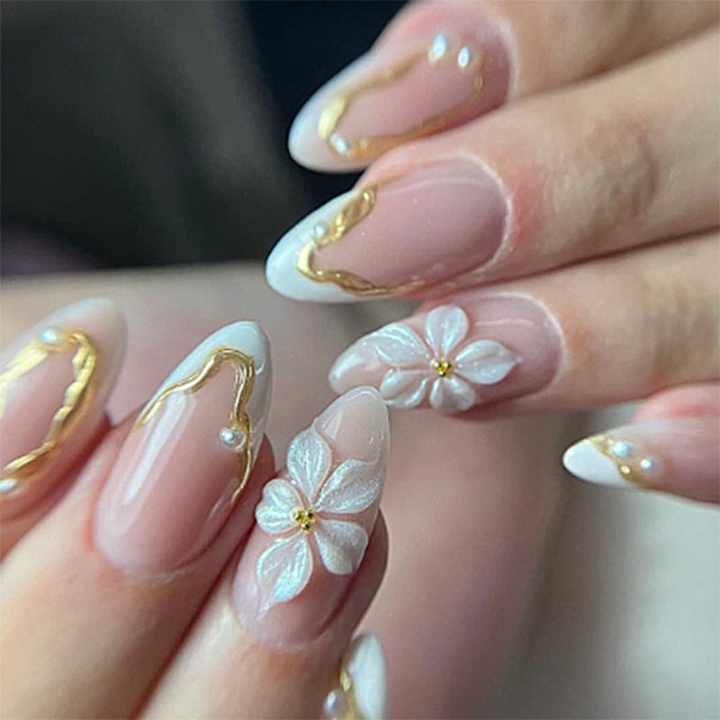 24pcs Flower Long Almond Press - Pressed Flower Art 评论和价格