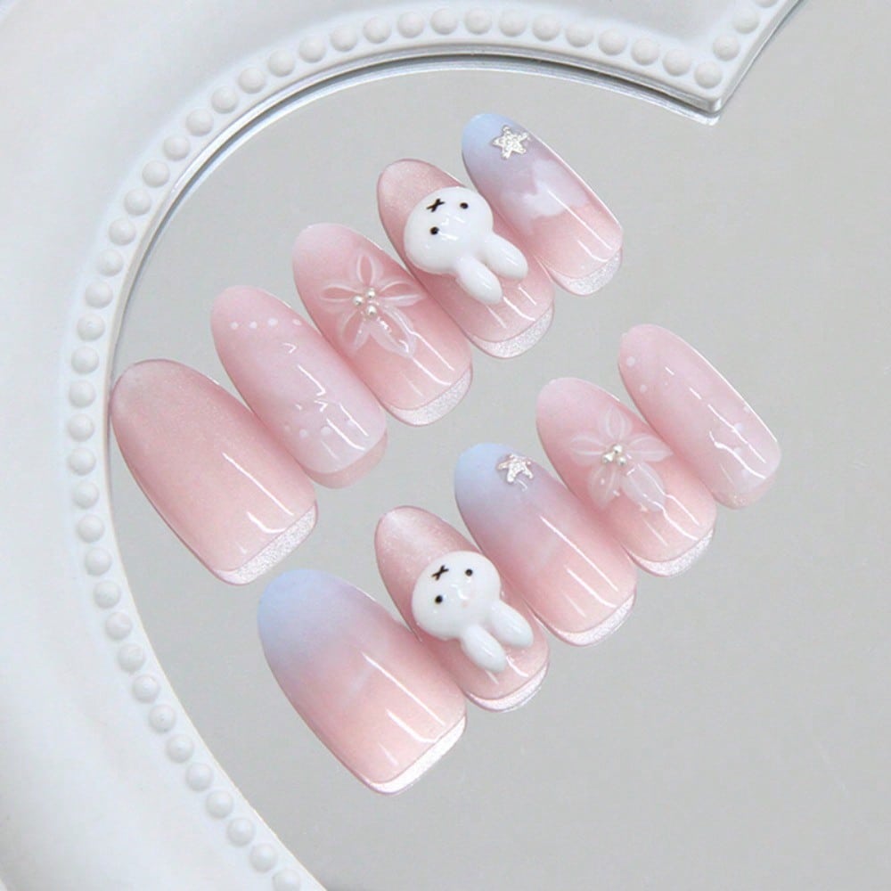24Pcs Bunny Almond 3D Flower R - Pressed Flower Art 评论和价格