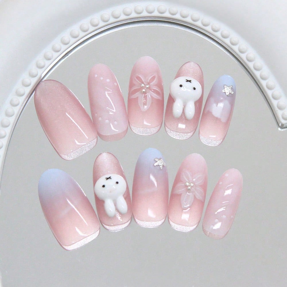 24Pcs Bunny Almond 3D Flower R - Pressed Flower Art 评论和价格