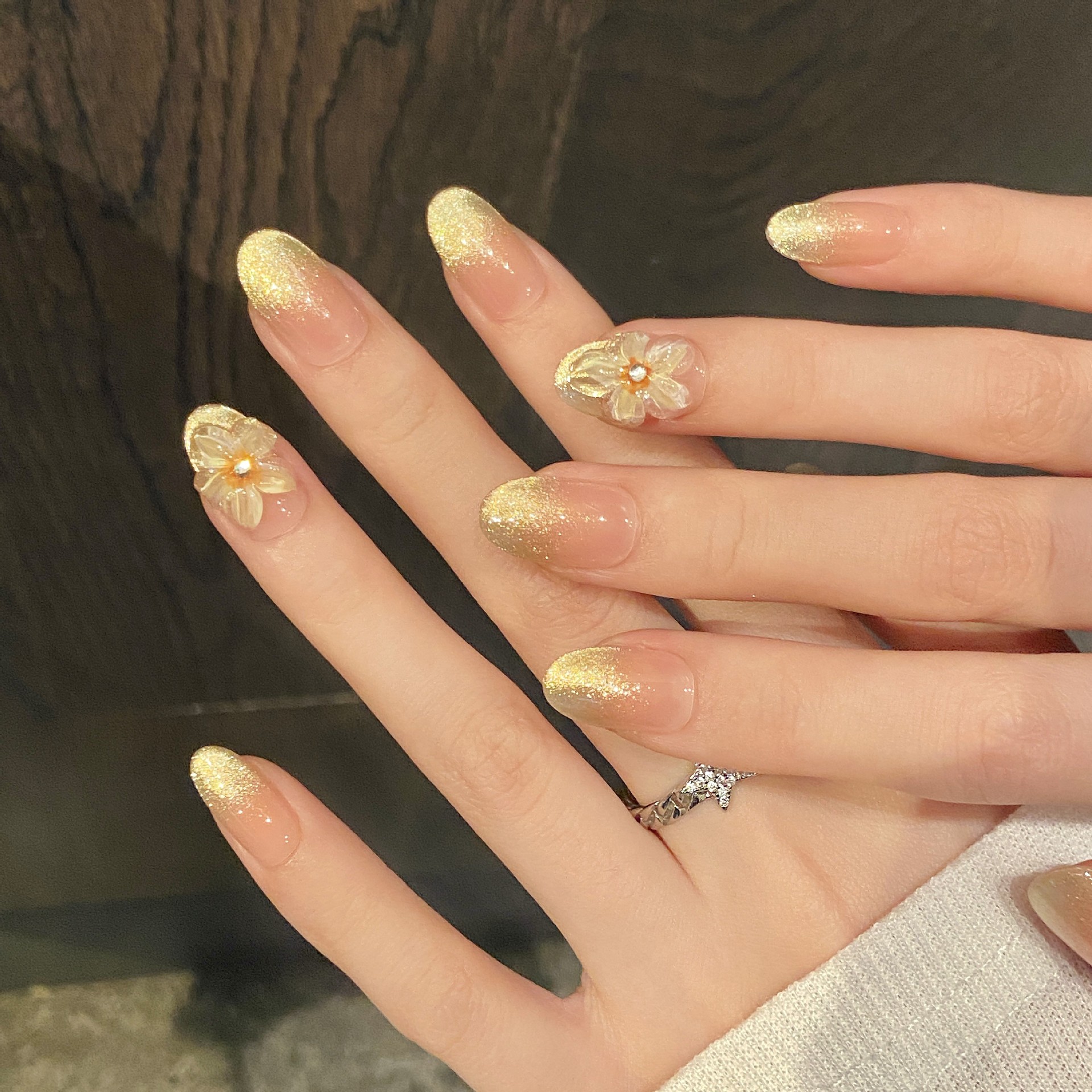 10pcs Handmade Press on Nails  - Pressed Flower Art 评论和价格