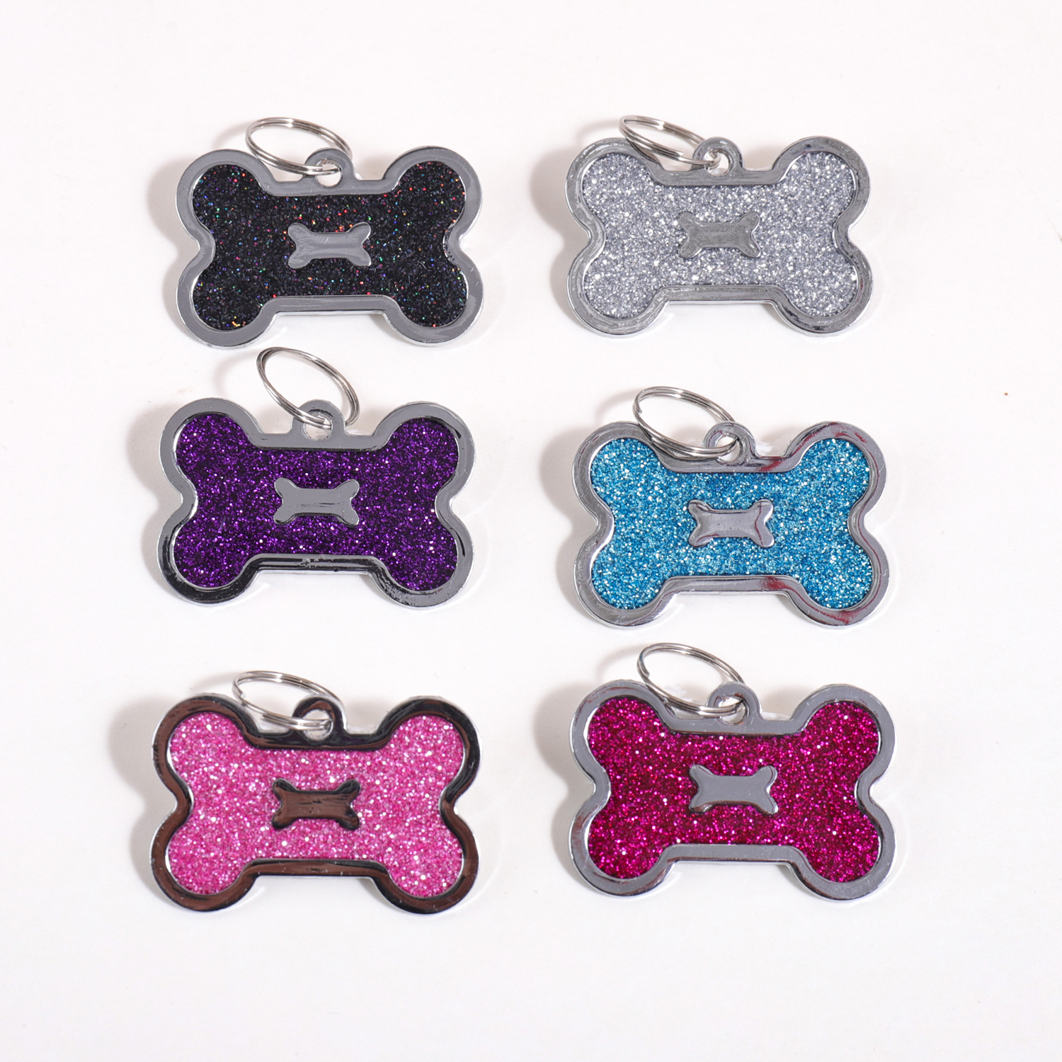 Glitter Custom Text Dog Tags C - Pet Portrait Custom 评论和价格