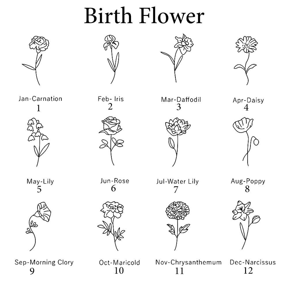 Haiyufly Custom Name Necklace  - Birth Flower Necklace 评论和价格