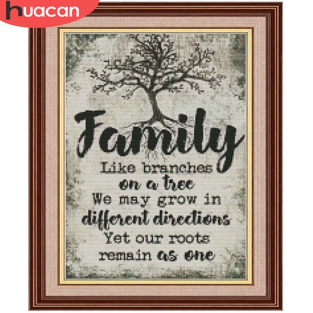 HUACAN  11CT Cross Stitch Comp - Family Tree Print 评论和价格
