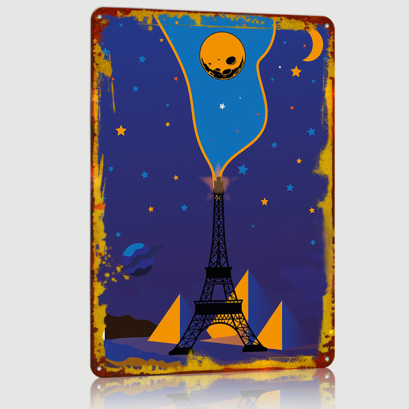 Eiffel Tower Night Sky Poster  - Custom Night Sky 评论和价格