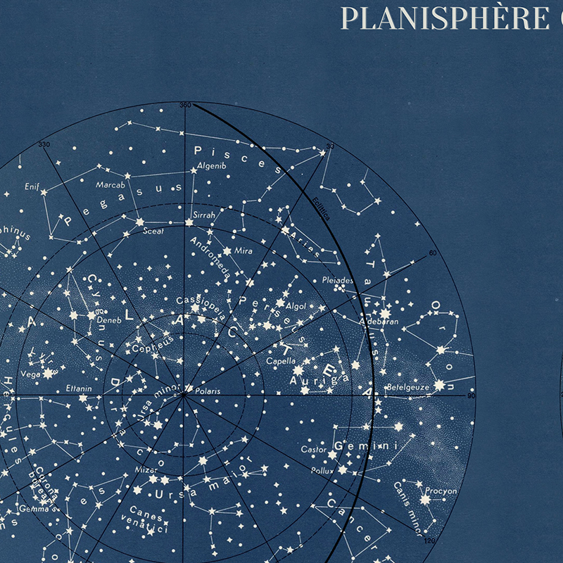 French Double Hemisphere World - Custom Star Map 评论和价格