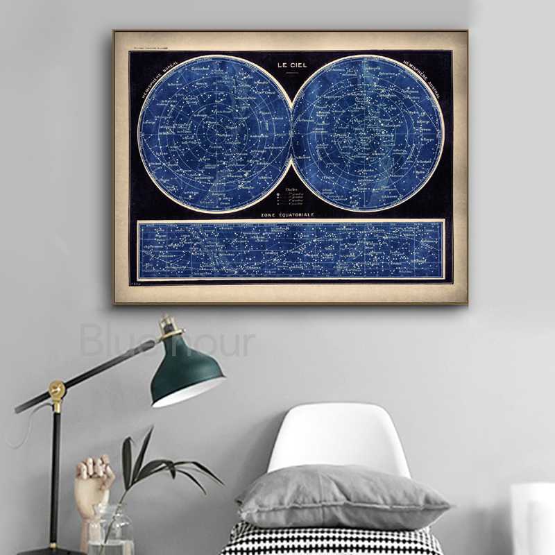French Double Hemisphere World - Custom Star Map 评论和价格