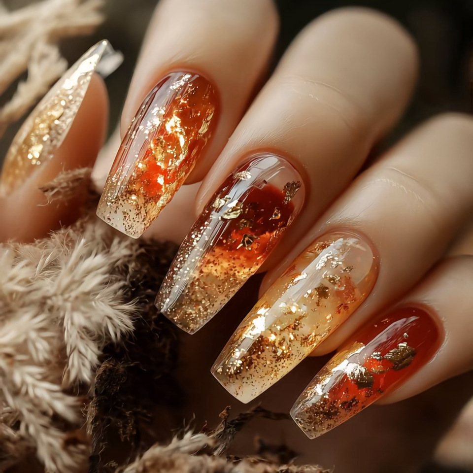 24pcs Wearable Fake Nails Sets - Pressed Flower Art 评论和价格