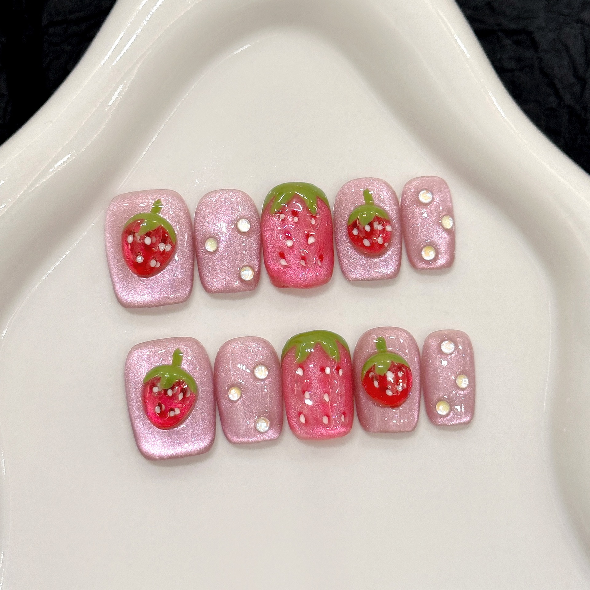10pcs Cute Red Strawberry Pres - Pressed Flower Art 评论和价格