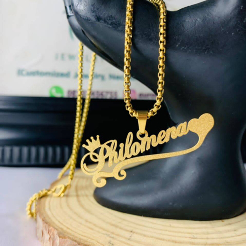 Custom Frosted Name Necklace f - Name Necklace Custom 评论和价格