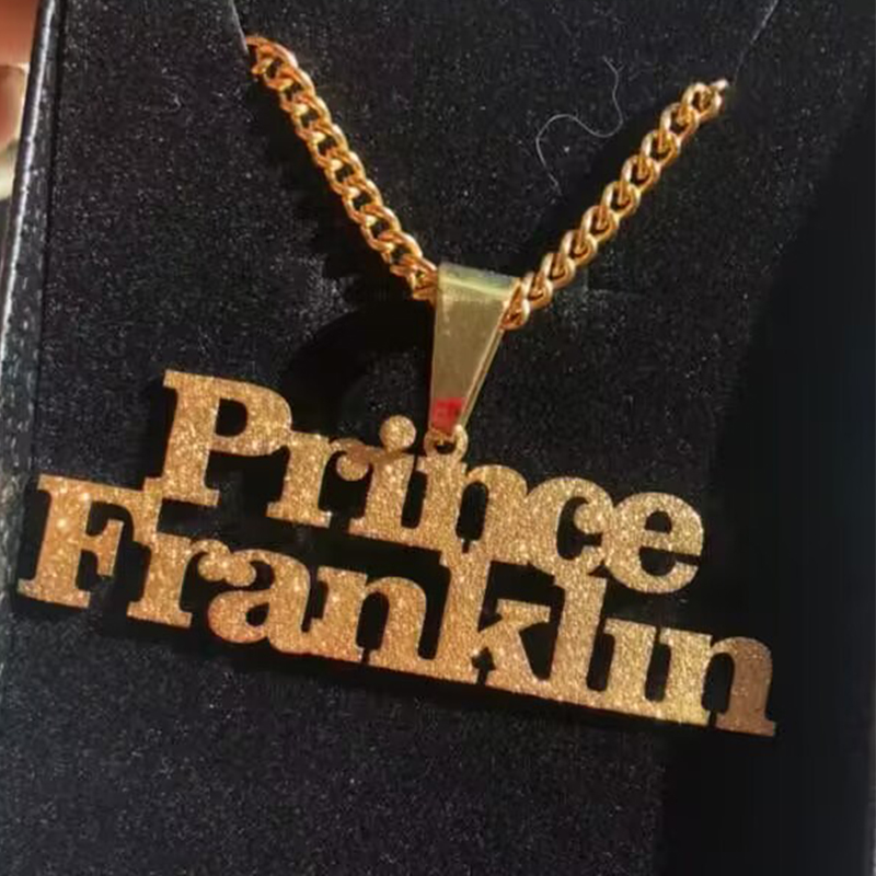 Custom Frosted Name Necklace f - Name Necklace Custom 评论和价格
