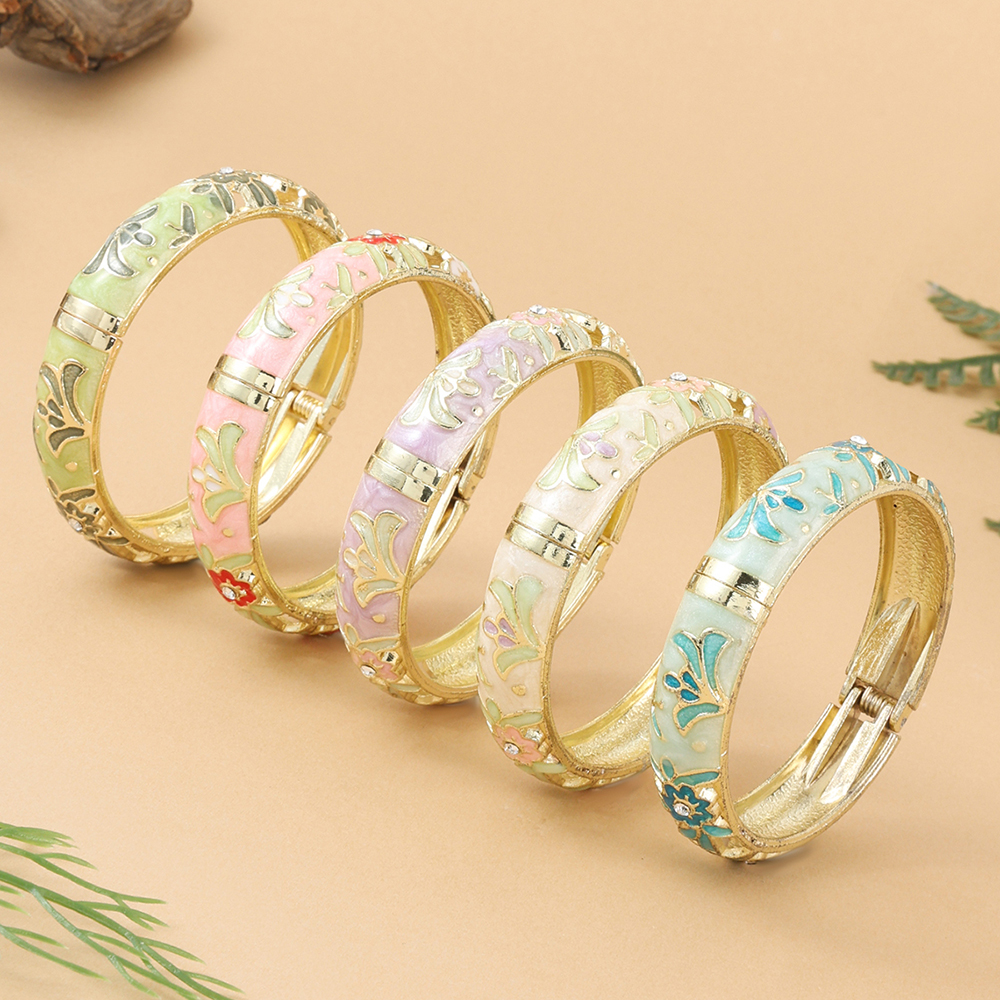 Jardme 1PCS Wide Hollow Enamel - Coordinates Bracelet 评论和价格